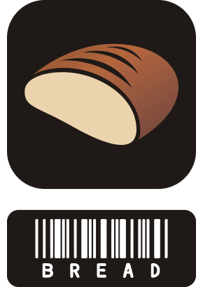 Icône aliment pain code-barres à télécharger gratuitement